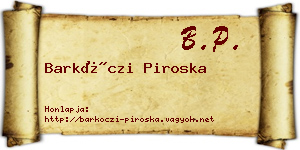 Barkóczi Piroska névjegykártya